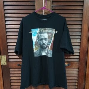 Justin Timberlake Black Graphic Concert T-Shirt Size XXL